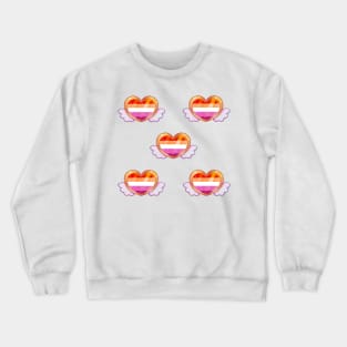 Lesbian magical hearts Crewneck Sweatshirt